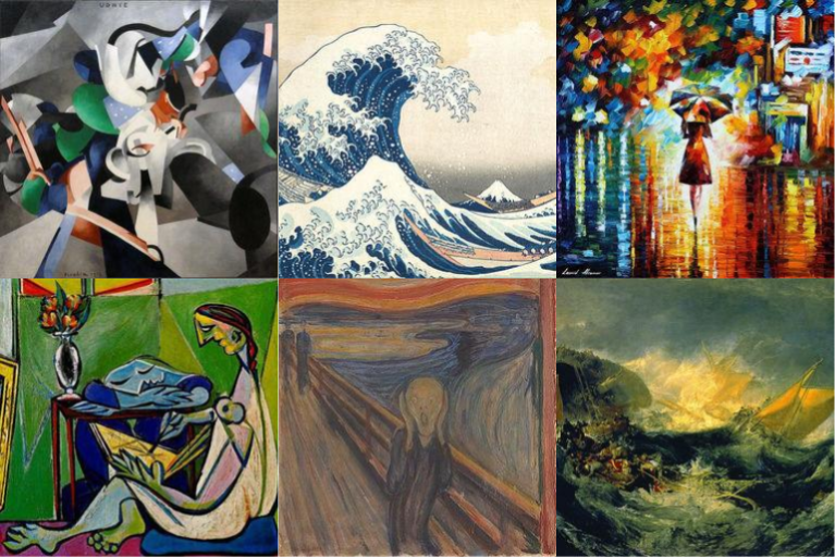 Artistic Styles used in fast style transfer